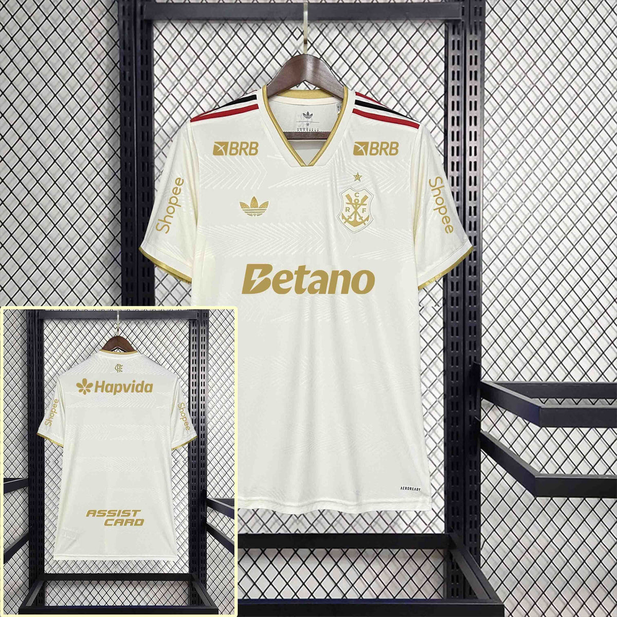 Camisa Flamengo III 25/26 + Patrocínios - Bege