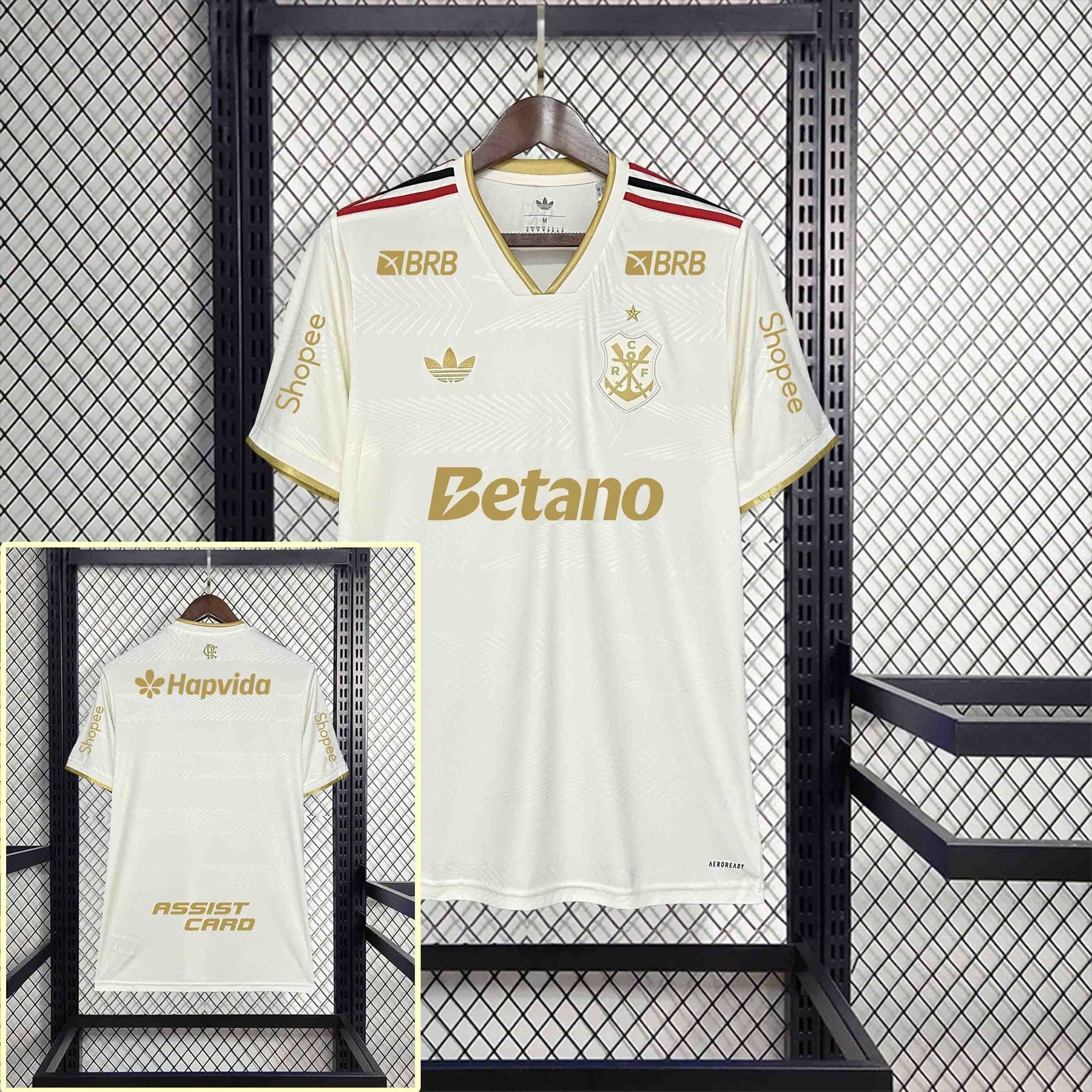 Camisa Flamengo III 25/26 + Patrocínios - Bege