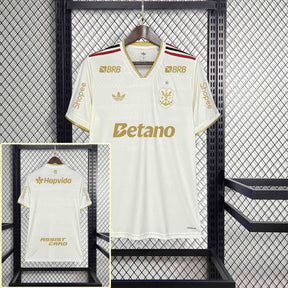Camisa Flamengo III 25/26 Torcedor + Patrocínios - Bege