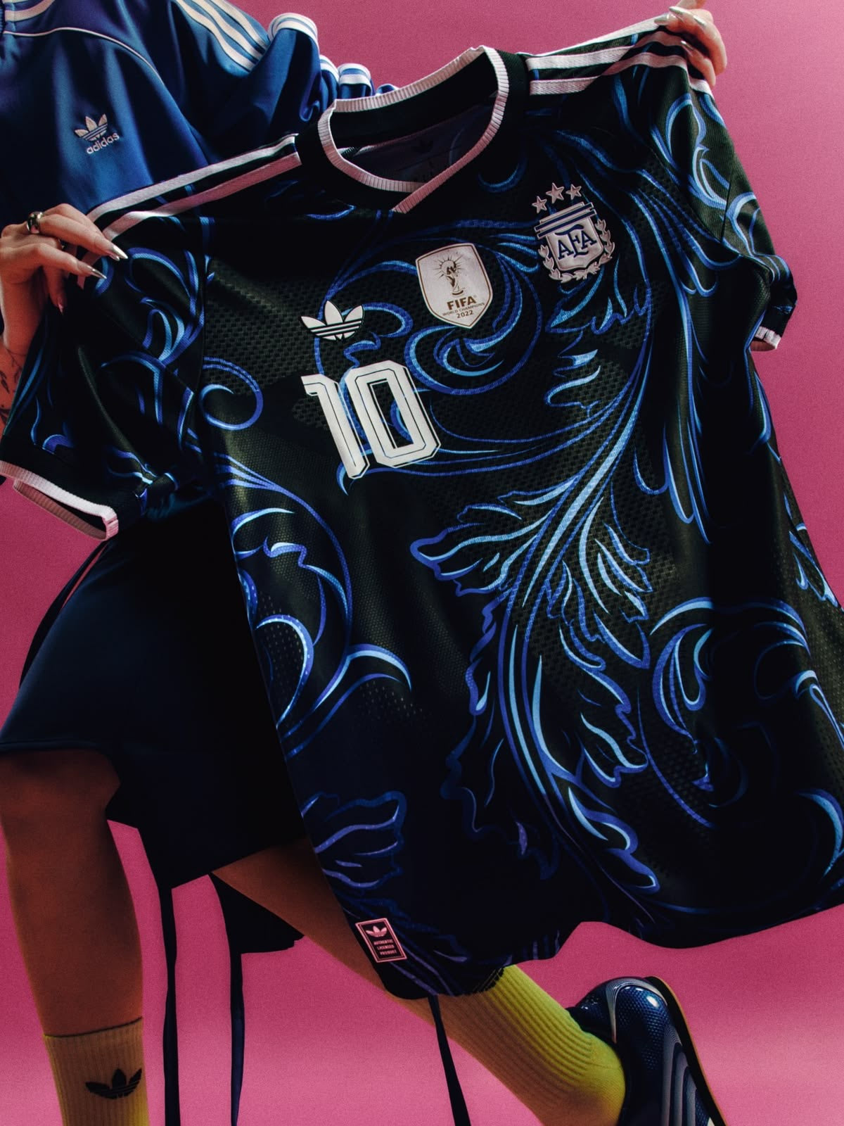 Camisa Argentina Copa do Mundo 2026 - Reserva Jogador Masculina - Preta e Azul