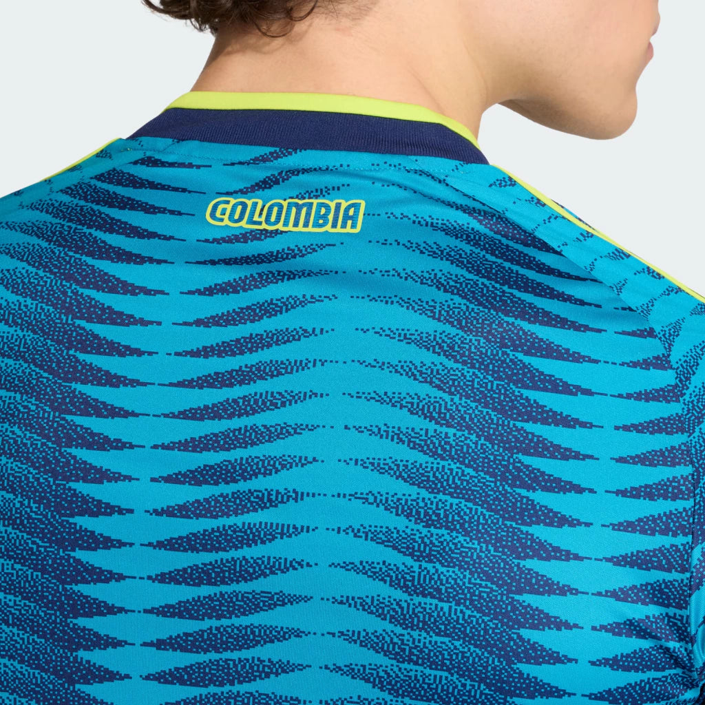 Camisa Colômbia Copa do Mundo 2026 Away II Torcedor Masculina - Verde e Azul