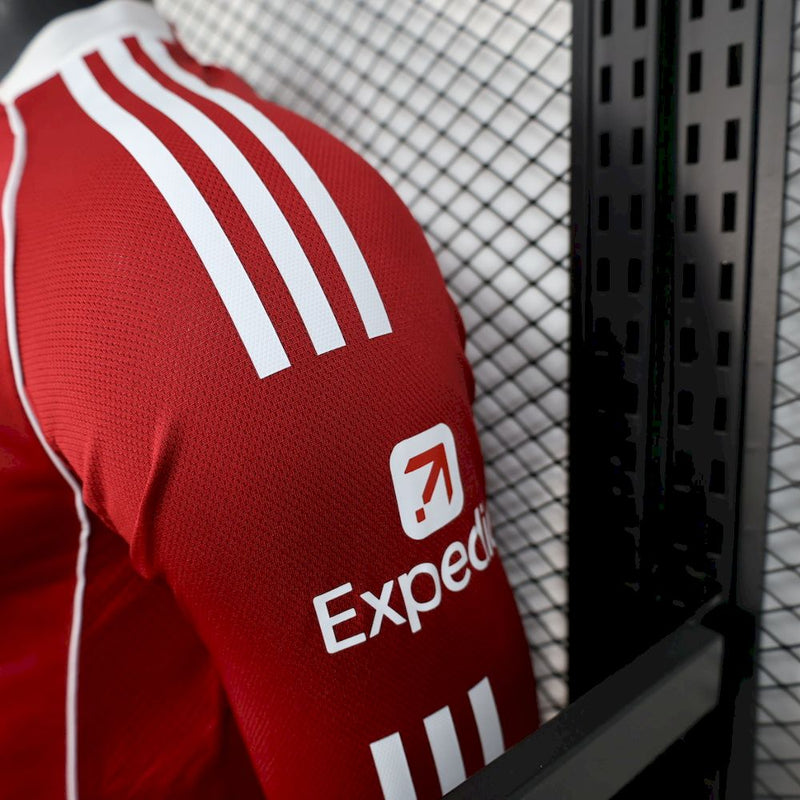 Camisa Liverpool Home 25/26 - Versão Jogador Manga comprida