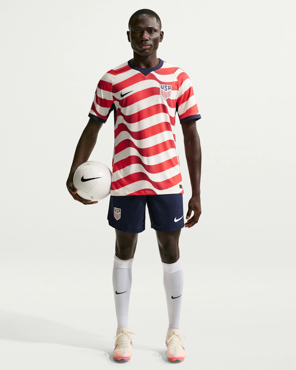 Camisa EUA Copa do Mundo Home I 2026 Masculino Jogador Nike - Vermelho e branco