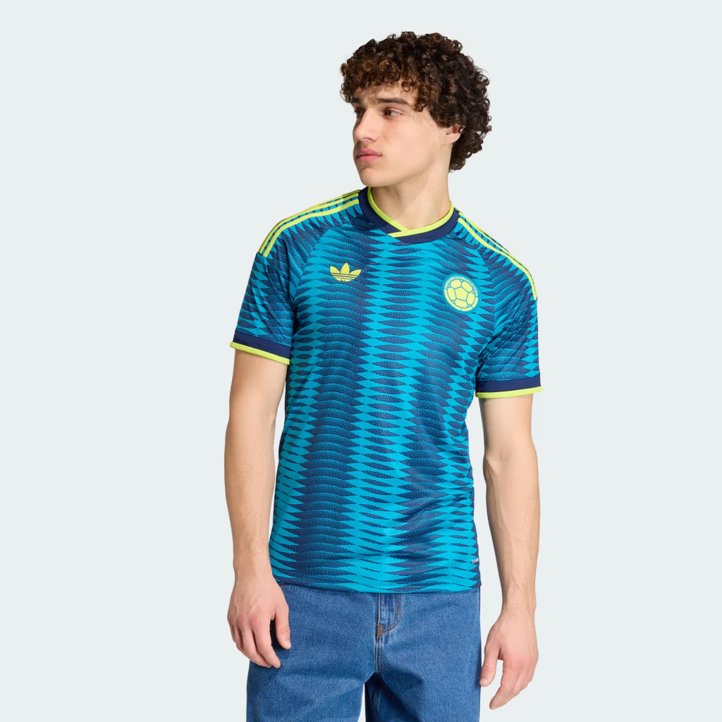 Camisa Colômbia Copa do Mundo 2026 Away II Torcedor Masculina - Verde e Azul