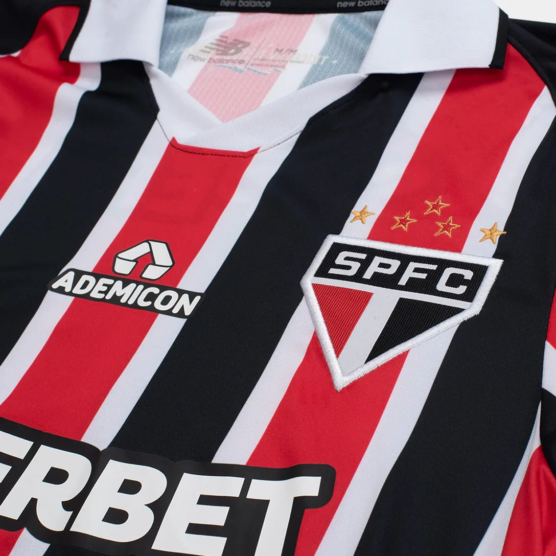 Camisa São Paulo Home II 26/27 Reserva Torcedor New Balance Vermelha e Preta