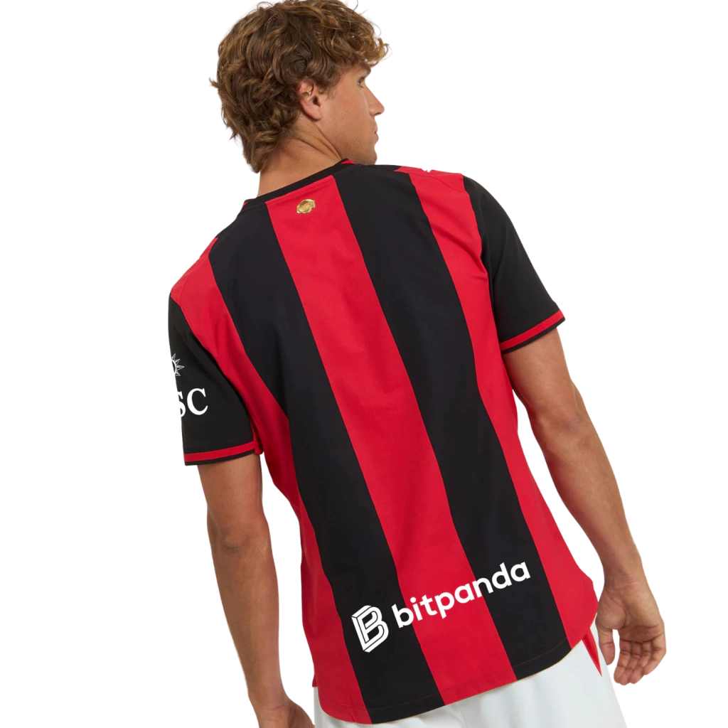 Camisa AC Milan Home 2026/27 - Jogador Puma Masculino - Preto e Vermelho