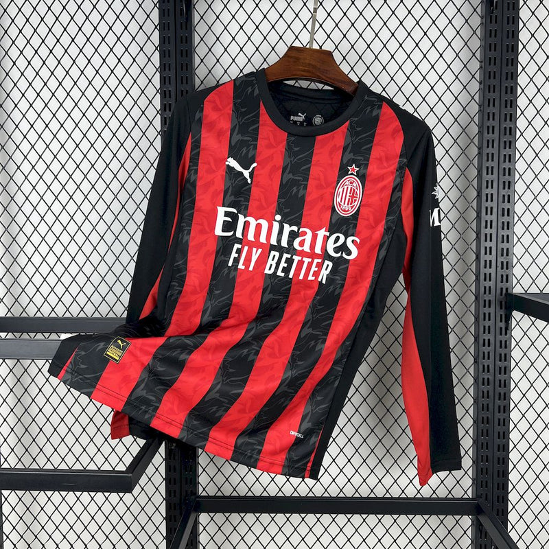 Camisa Milan 25/26 Casa Torcedor- manga comprida