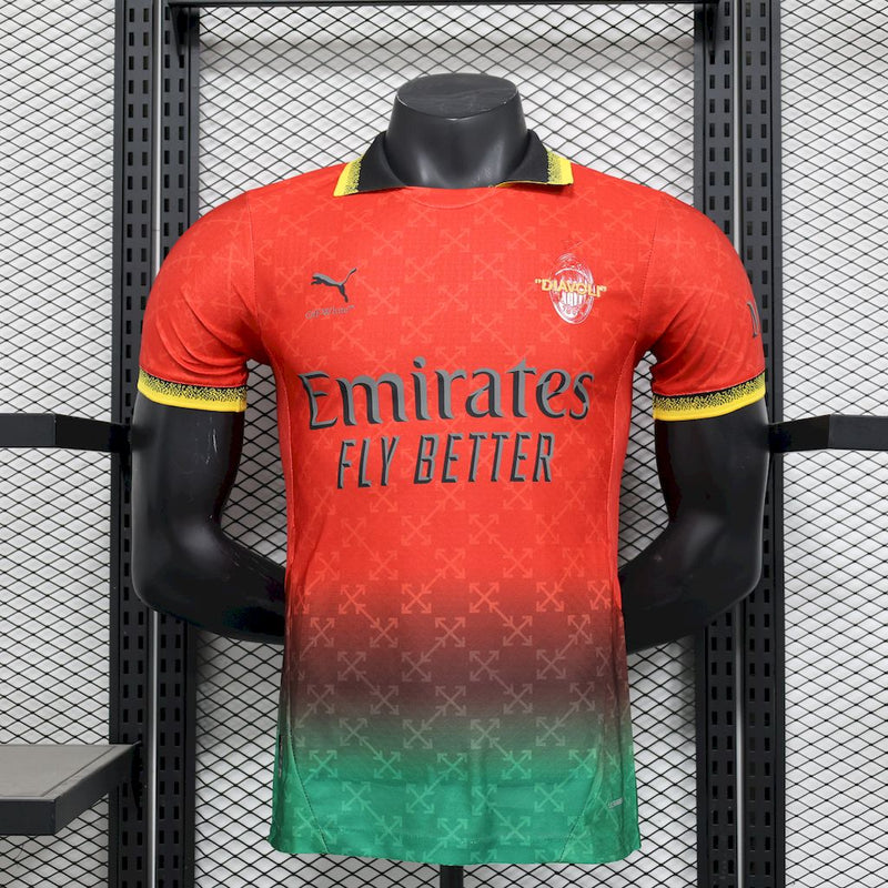 Camisa Milan 25/26 Co-Branded Red Edition Jersey Versão Jogador