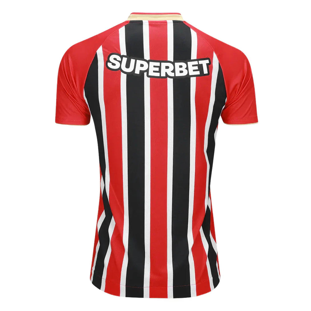 Camisa São Paulo II 25/26 - Jogador Masculina - Vermelho, Branco e Preto