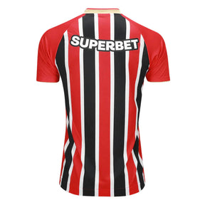 Camisa São Paulo II 25/26 - Jogador Masculina - Vermelho, Branco e Preto
