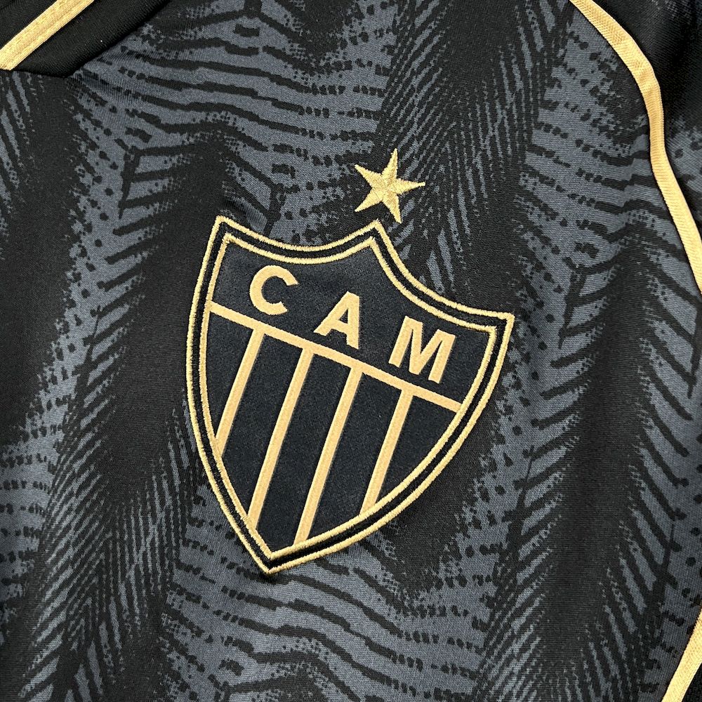 Camisa Atlético Mineiro III 25/26 - Torcedor Masculina - Preta e Dourada