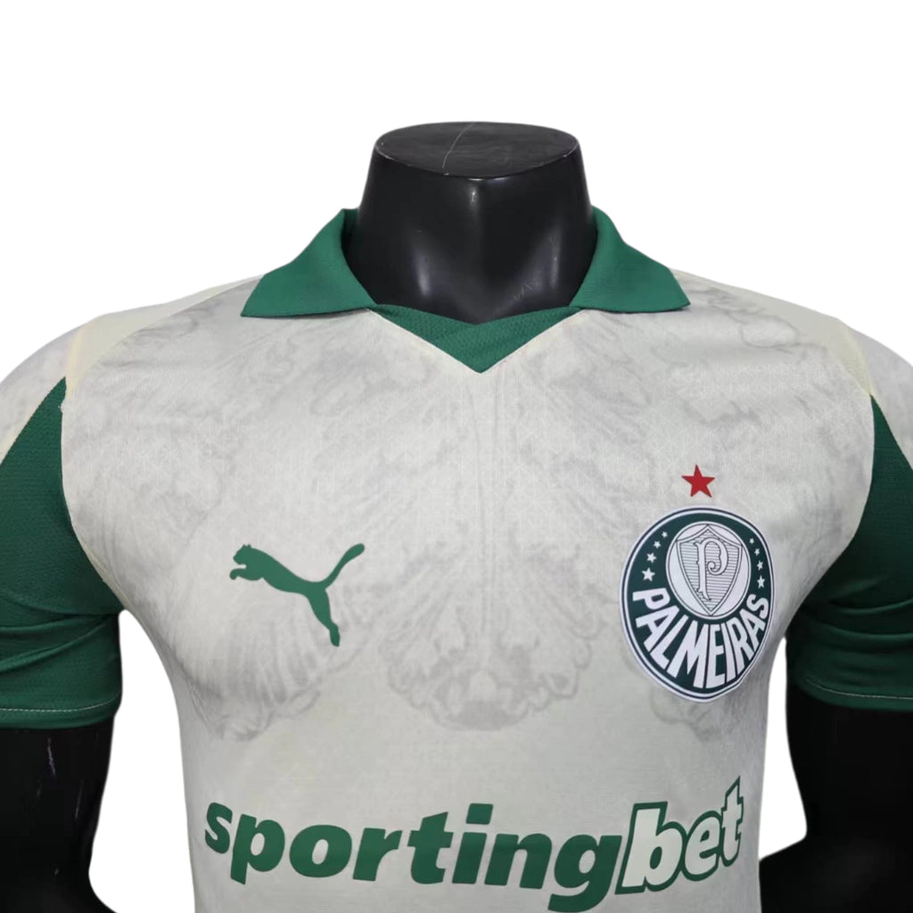 Camisa Palmeiras Edição especial Mundial de Clubes 25/26 - Jogador Puma Masculina - Bege e verde
