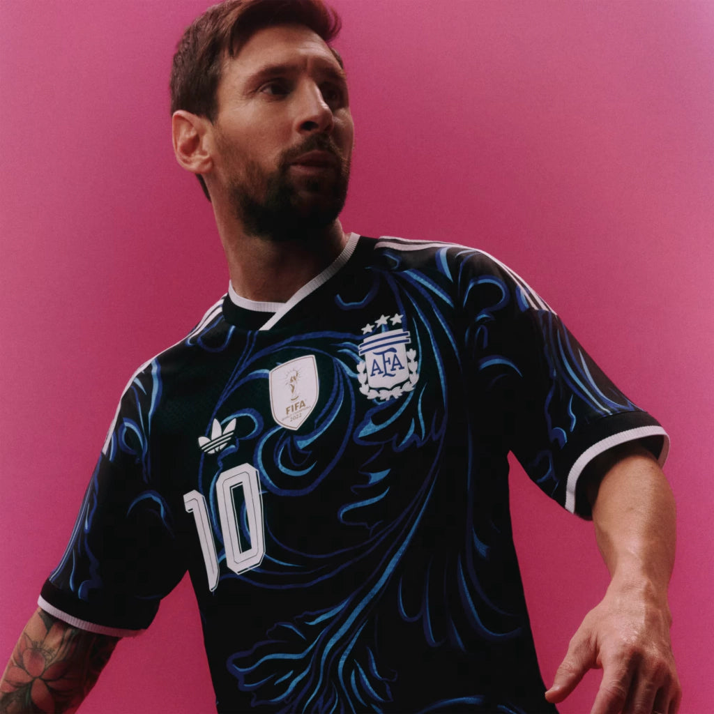 Camisa Argentina Copa do Mundo 2026 - Reserva Jogador Masculina - Preta e Azul