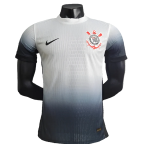 Camisa Timão Home 24/25 - Jogador Masculina - Branco e Preto