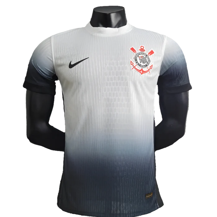 Camisa Timão Home 24/25 - Jogador Masculina - Branco e Preto