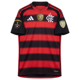 Camisa Flamengo I 25/26 - Vermelha e Preta + Patch Libertadores