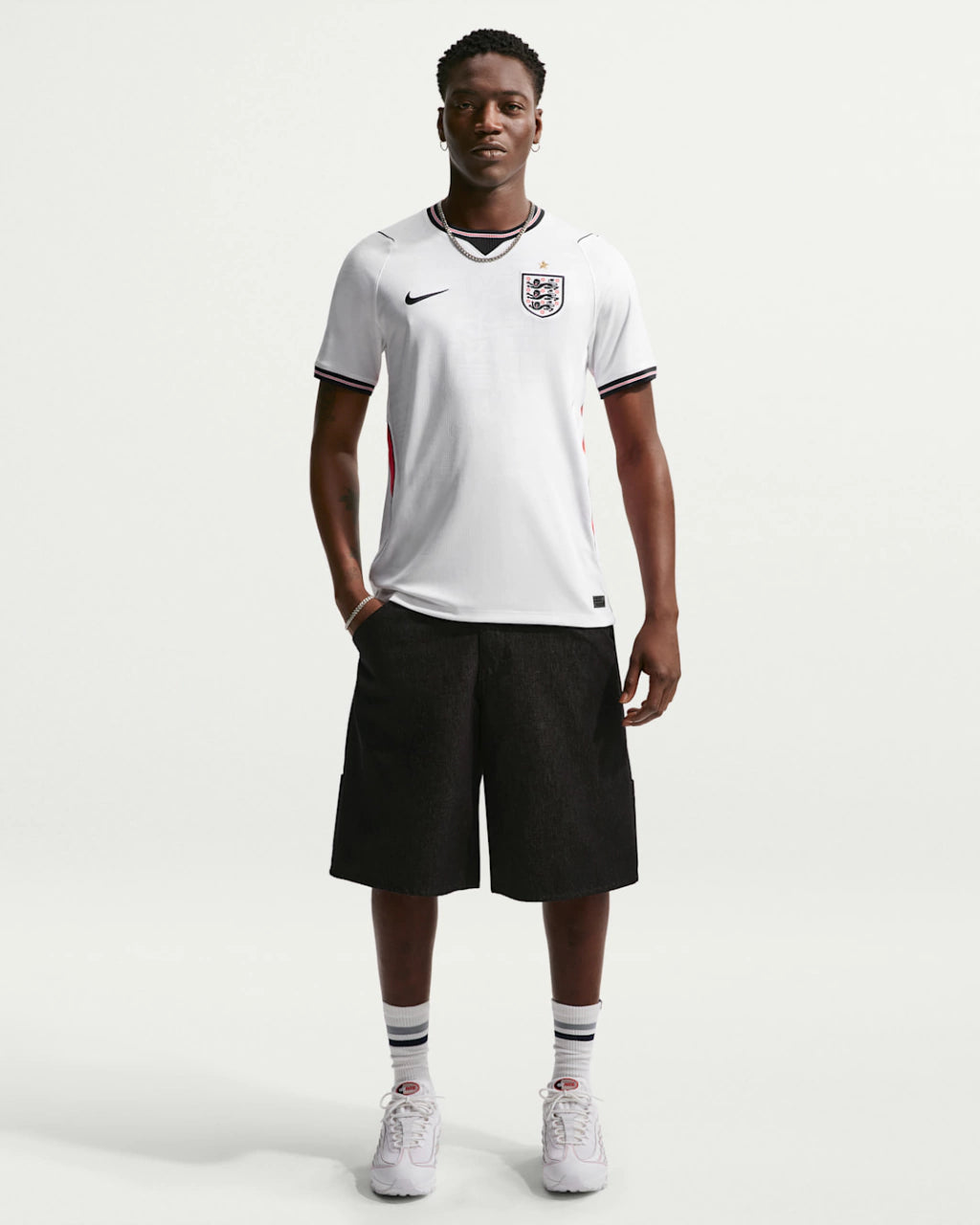 Camisa Inglaterra Copa do Mundo 2026 Home Torcedor Masculina - Branca