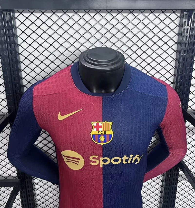 Camisa Barcelona Titular Manga comprida 24/25 - Versão Jogador