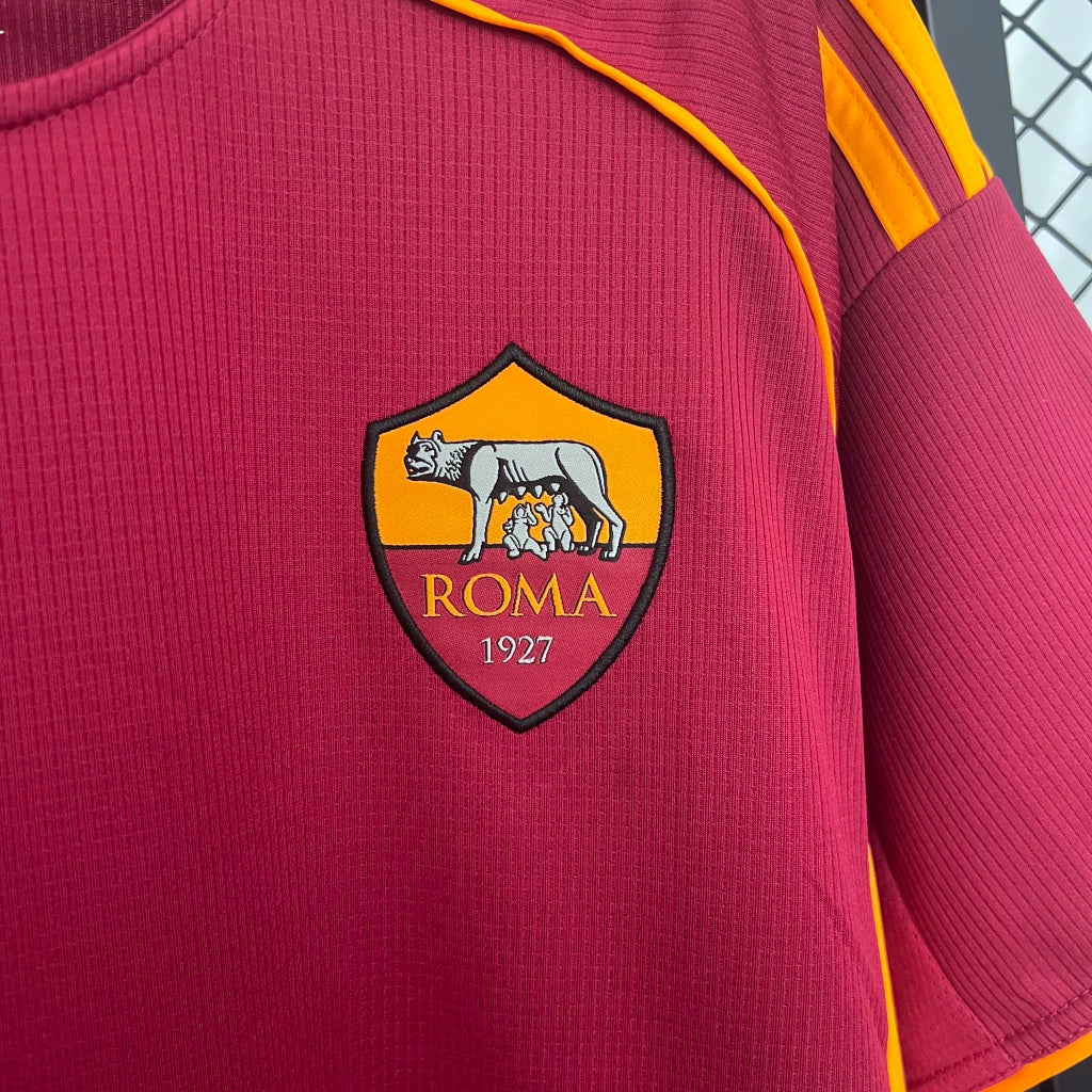 Camisa Roma Home 25/26 - Adidas Torcedor Masculina