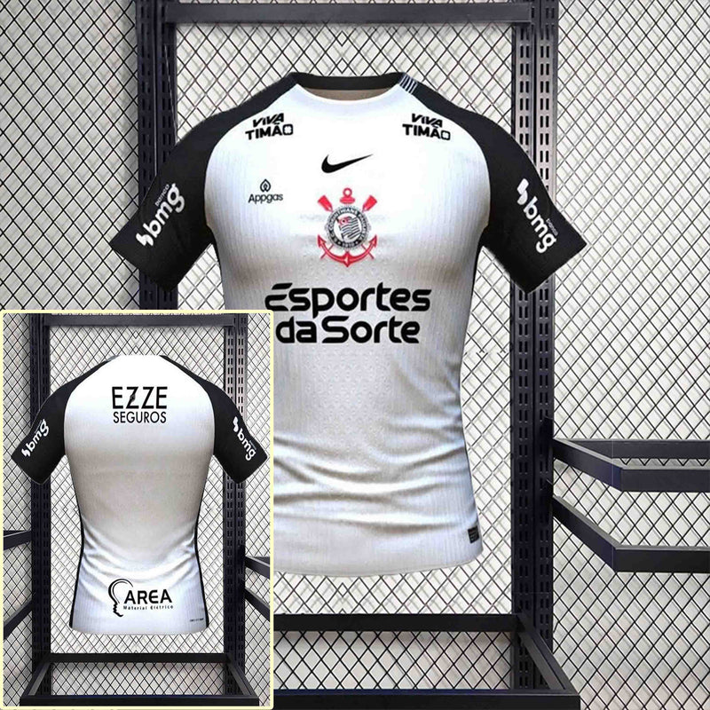 Camisa Corinthians Home Full patrocínios 25/26 - Jogador Masculina