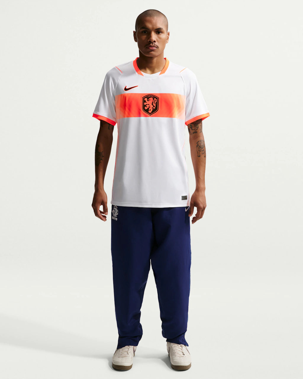 Camisa Holanda Copa do Mundo 2026 Away Torcedor Masculina - Branco e Laranja