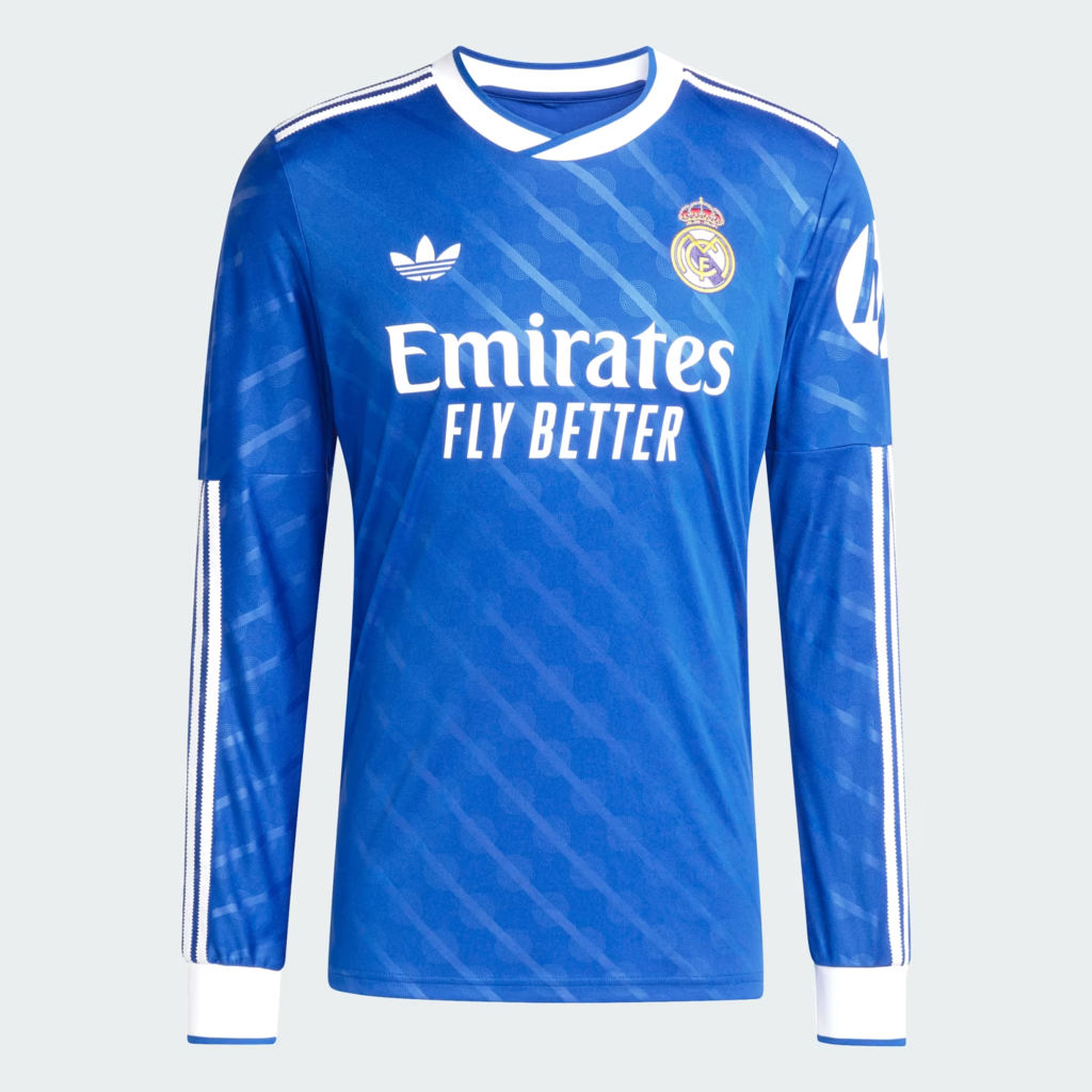 Camisa Real Madrid III Manga Longa 25/26 Torcedor Adidas - Azul