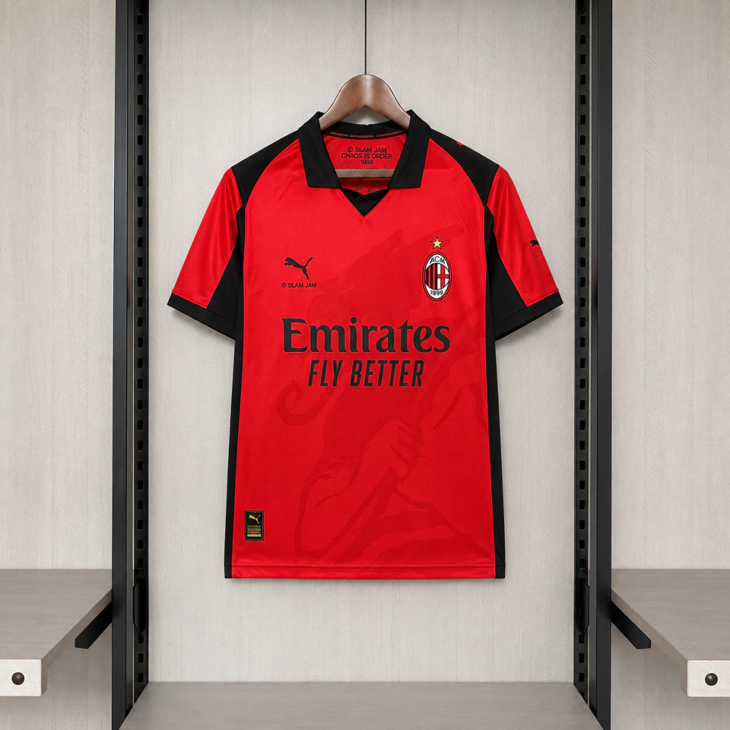Camisa Milan Slam Jam 2026/27 Torcedor Masculino Puma Vermelho