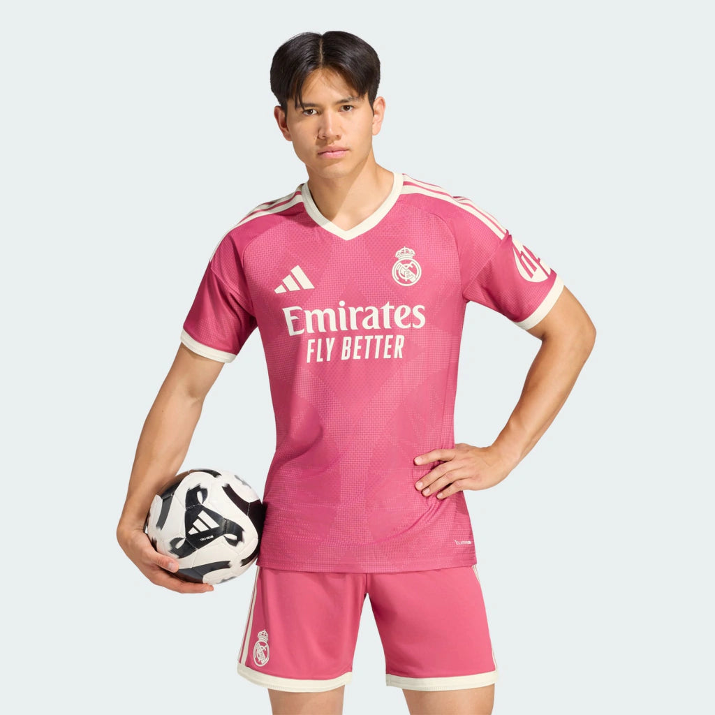 Camisa Real Madrid Third III 2026/27 Jogador Masculino Adidas Rosa