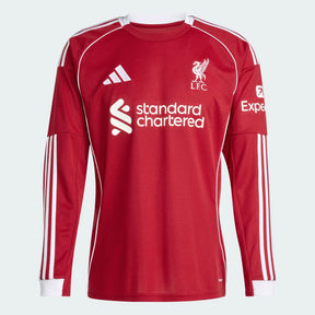 Camisa Liverpool I Manga Longa 25/26 Torcedor Adidas - Vermelha