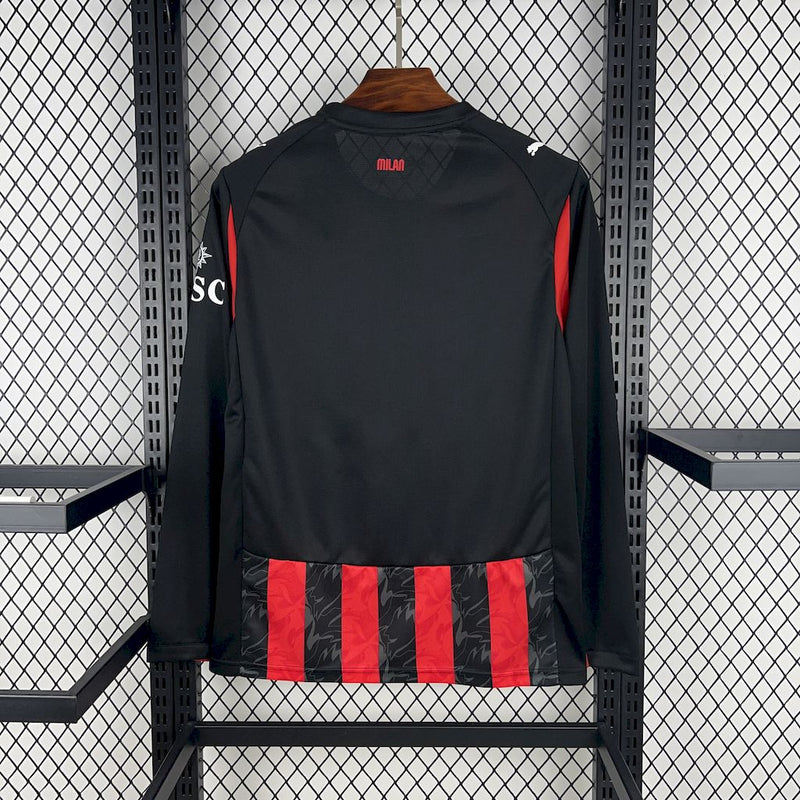 Camisa Milan 25/26 Casa Torcedor- manga comprida