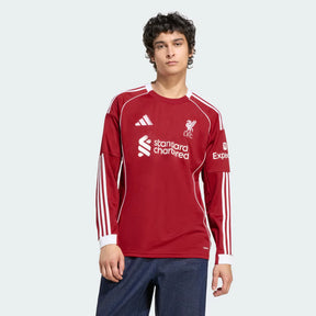 Camisa Liverpool I Manga Longa 25/26 Torcedor Adidas - Vermelha