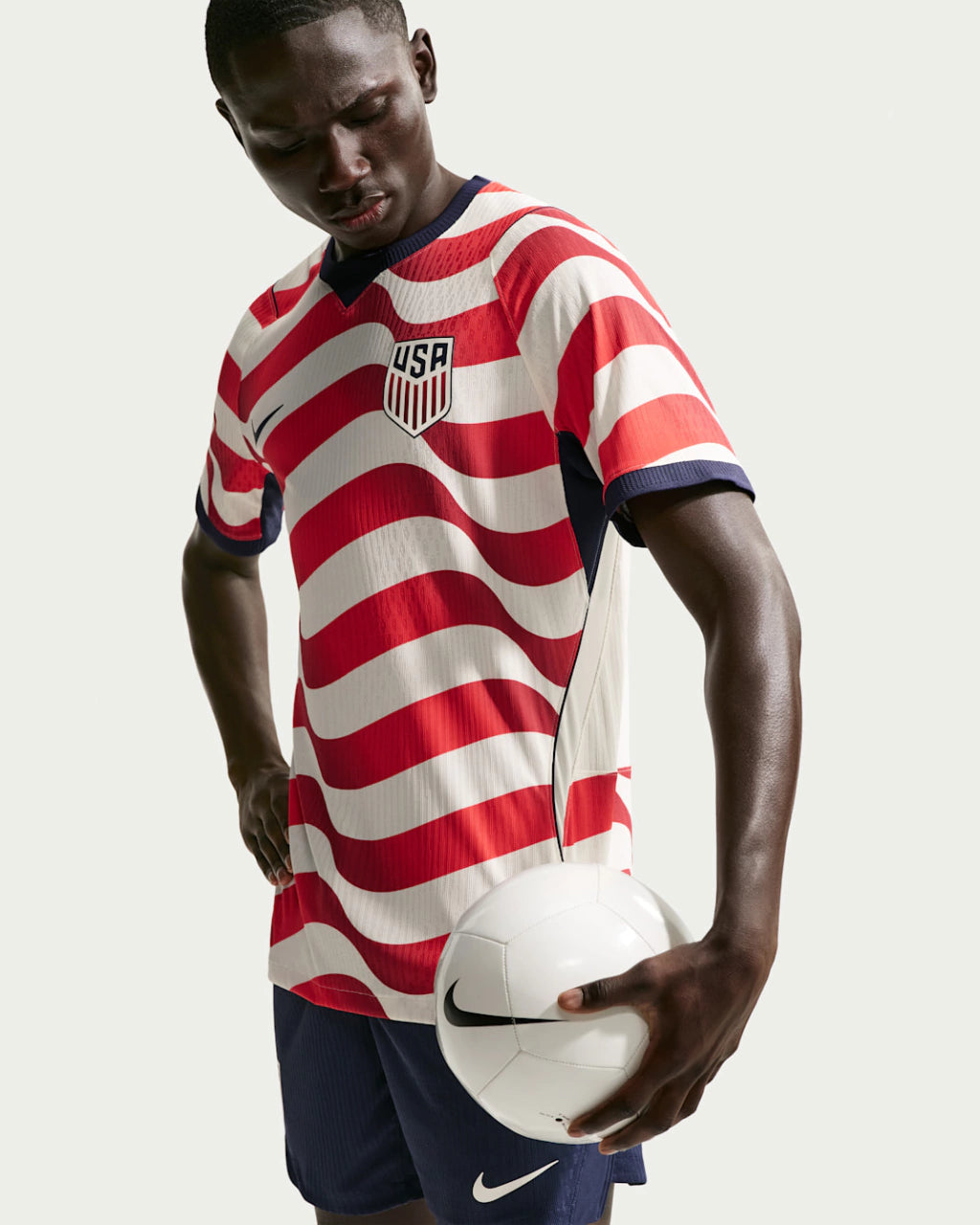Camisa EUA Copa do Mundo Home I 2026 Masculino Jogador Nike - Vermelho e branco