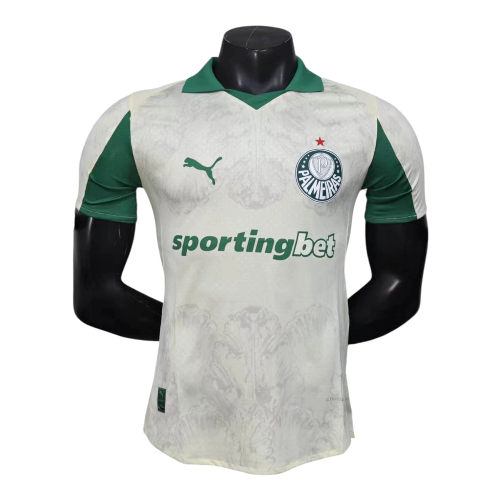 Camisa Palmeiras Edição especial Mundial de Clubes 25/26 - Jogador Puma Masculina - Bege e verde