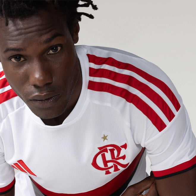 Camisa Flamengo Away 2026/27 Torcedor Masculina Adidas Branco