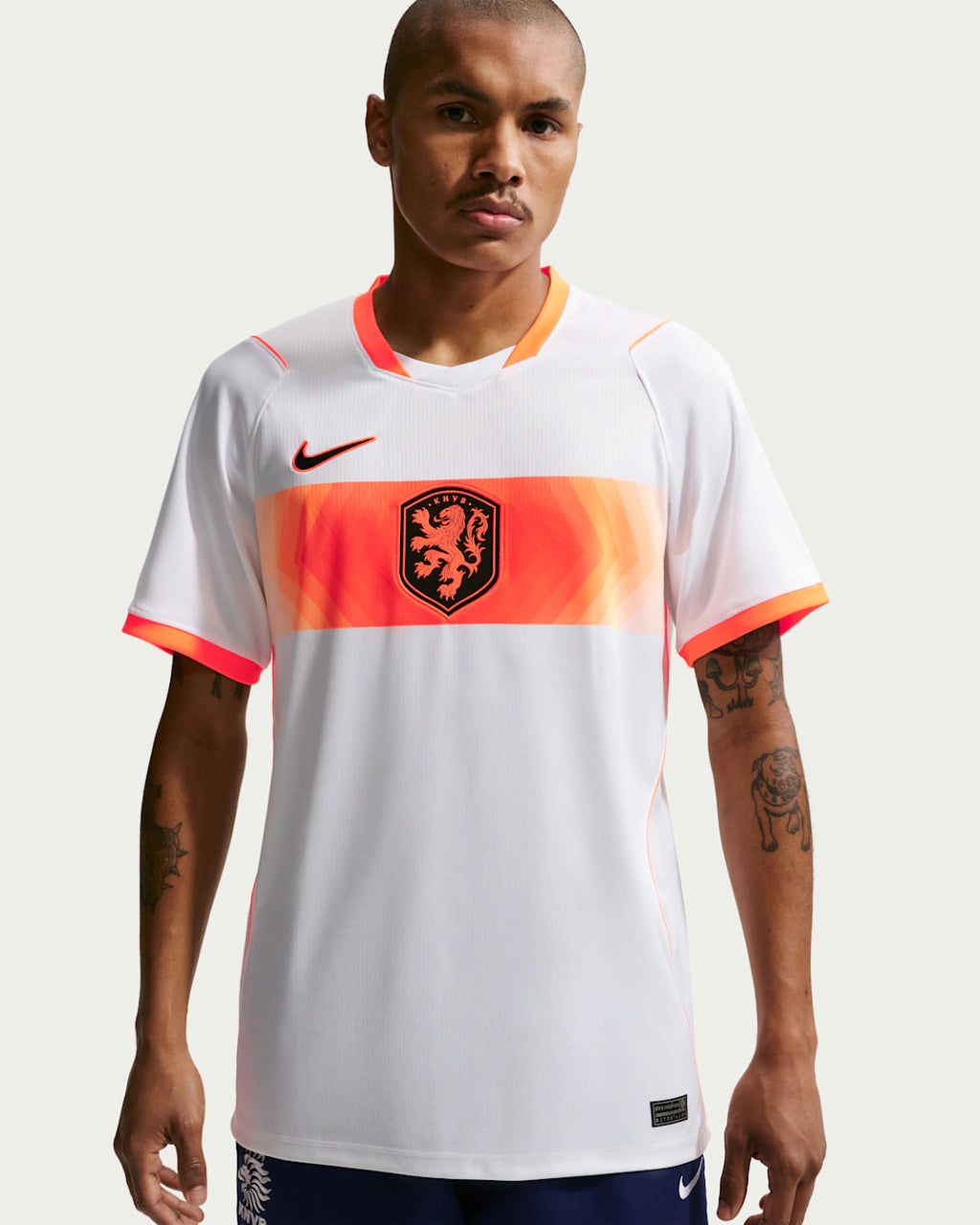 Camisa Holanda Copa do Mundo 2026 Away Torcedor Masculina - Branco e Laranja