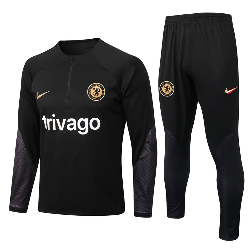 Conjunto de Treino do Chelsea  Preto