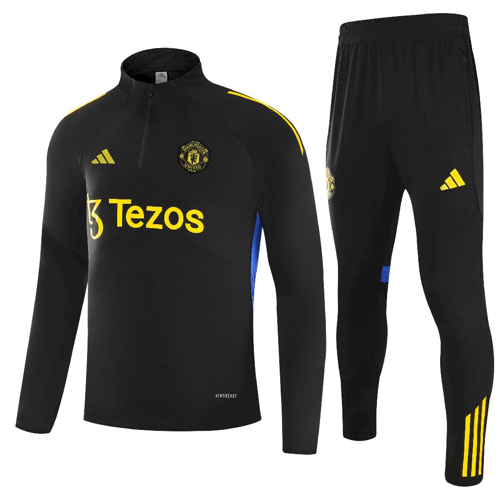 Conjunto Agasalho Treino Manchester United 25/26 - Preto