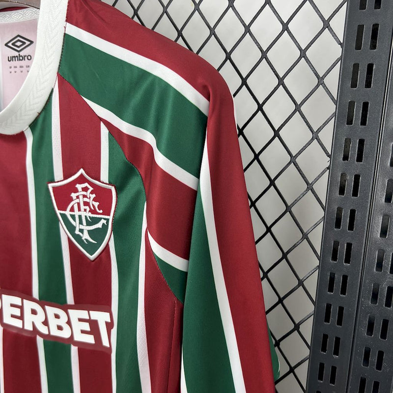 Camisa Fluminense Home 25/26 - Versão Torcedor manga comprida