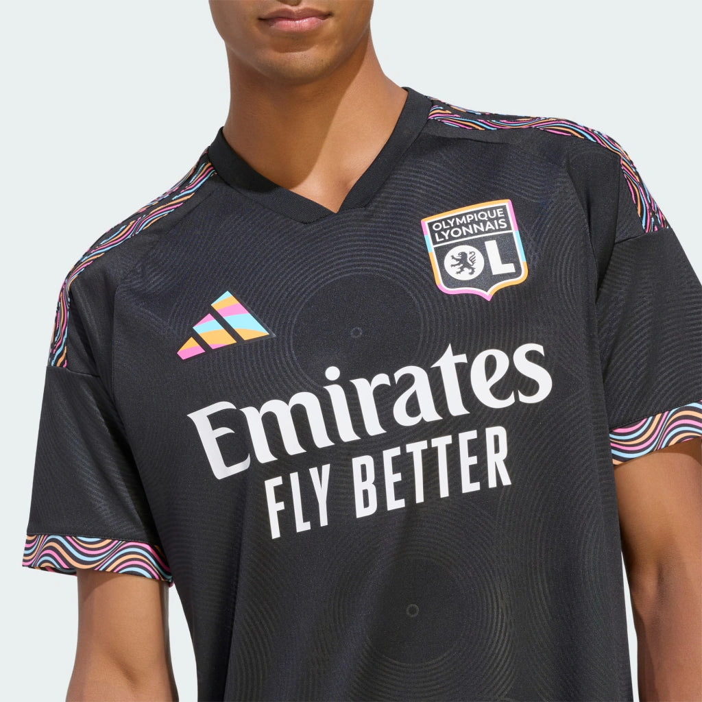 Camisa Olympique Lyon Third 2026/27 Torcedor Adidas Preto