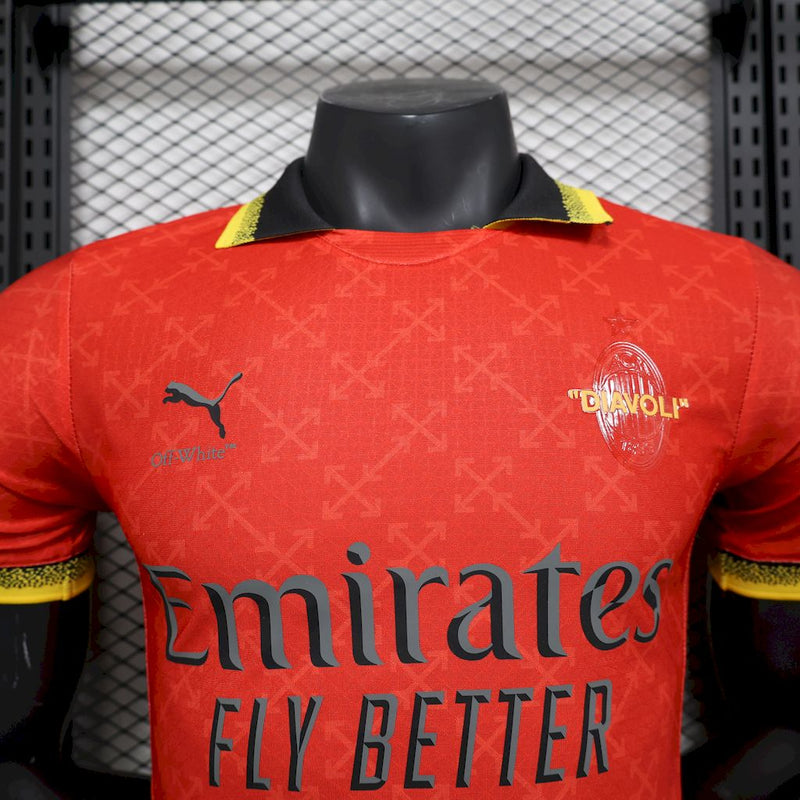 Camisa Milan 25/26 Co-Branded Red Edition Jersey Versão Jogador