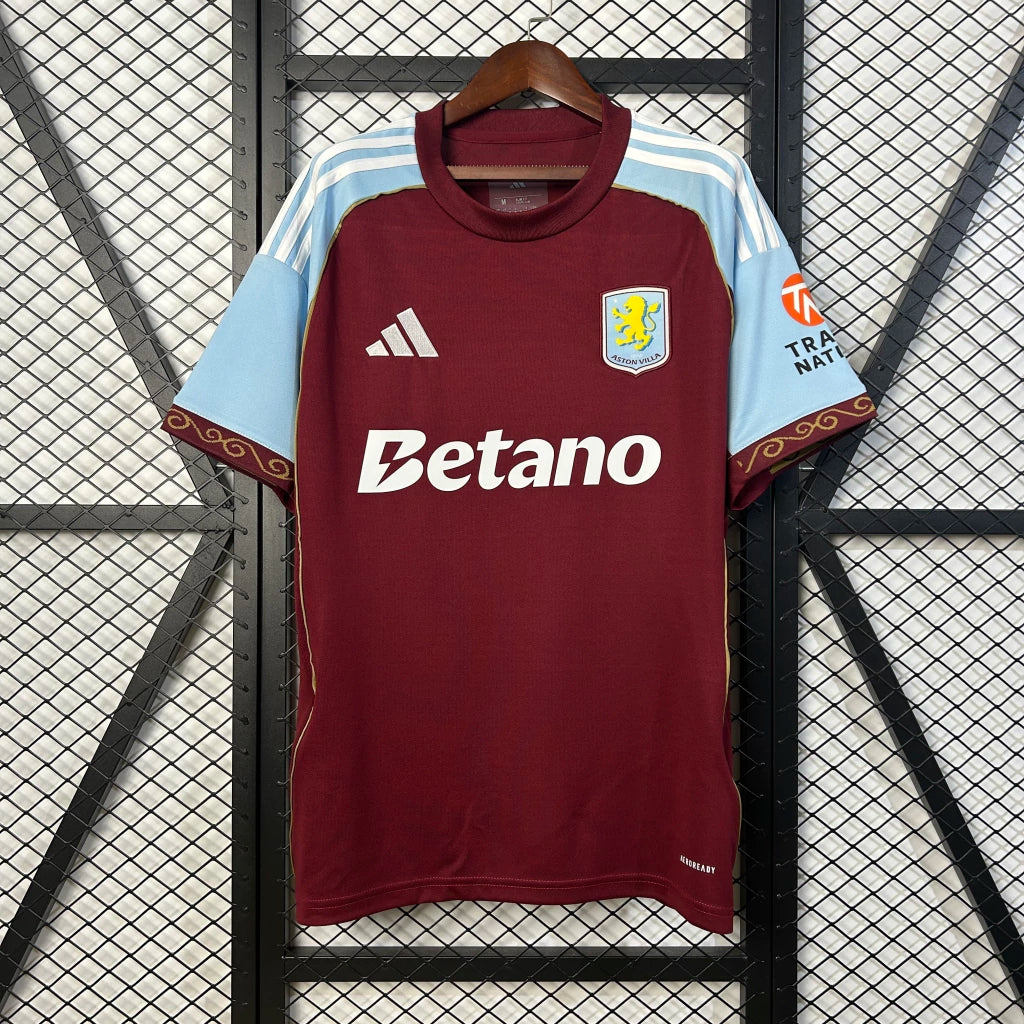 Camisa Aston Villa Home 25/26 Adidas - Torcedor Masculina
