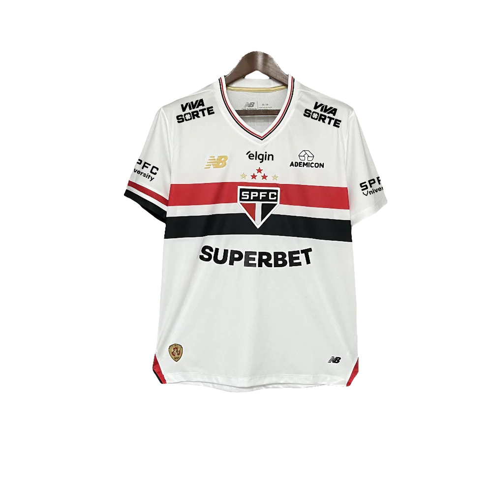 Camisa São Paulo I  - Torcedor Masculina + Patrocínios