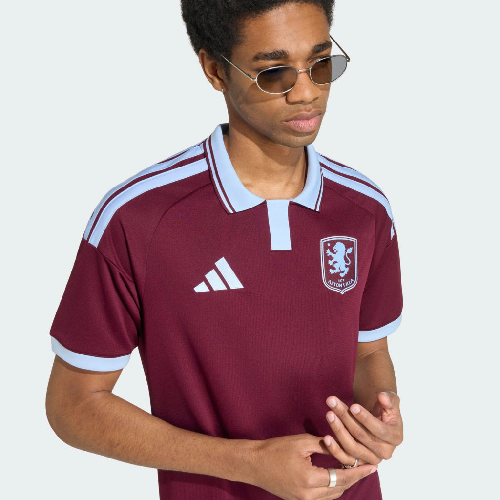 Camisa Aston Villa Home I 2026/27 Torcedor Masculino Adidas Vinho