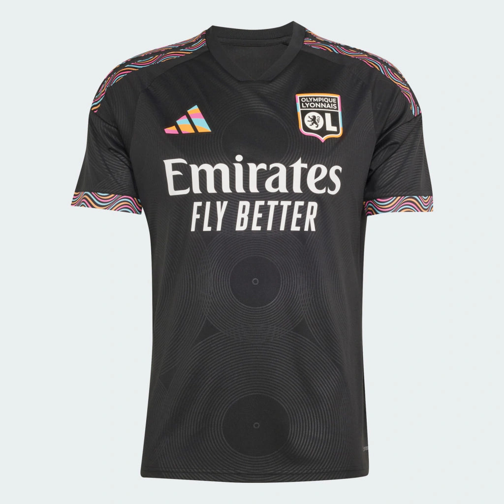 Camisa Olympique Lyon Third 2026/27 Torcedor Adidas Preto