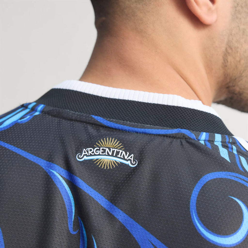 Camisa Argentina Copa do Mundo 2026 - Reserva Jogador Masculina - Preta e Azul
