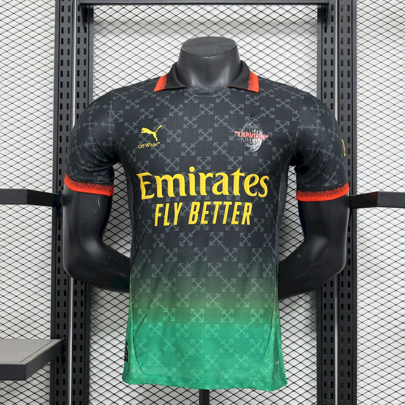 Camisa Milan 25/26 Co-Branded Black Edition Jersey Versão Jogador