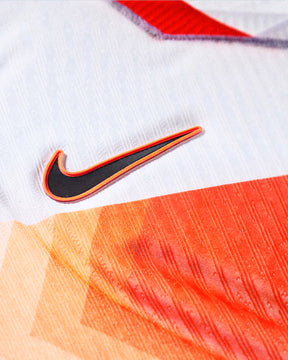 Camisa Holanda Copa do Mundo 2026 Away Jogador Masculina - Branco e Laranja
