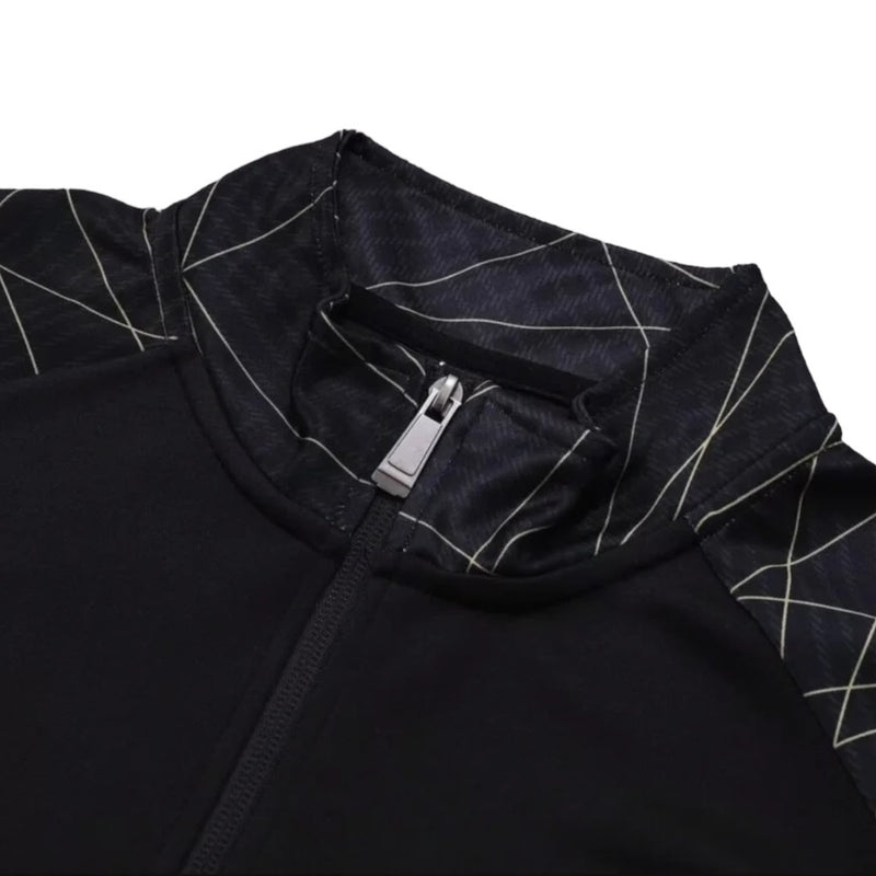 Conjunto de Treino Paris 23/24 preto com listras amarelas
