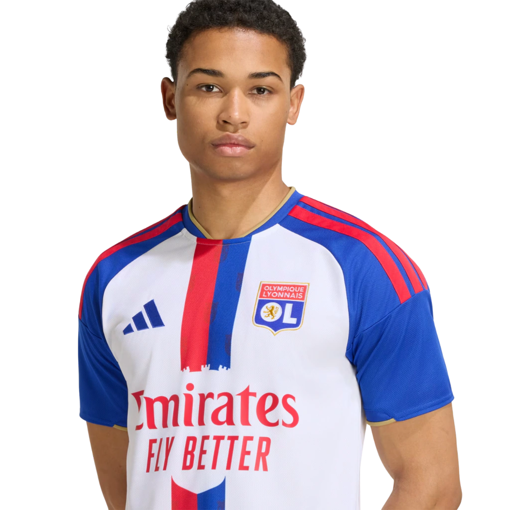 Camisa Lyon Home 2026/27 - Torcedor Adidas Masculino - Branco