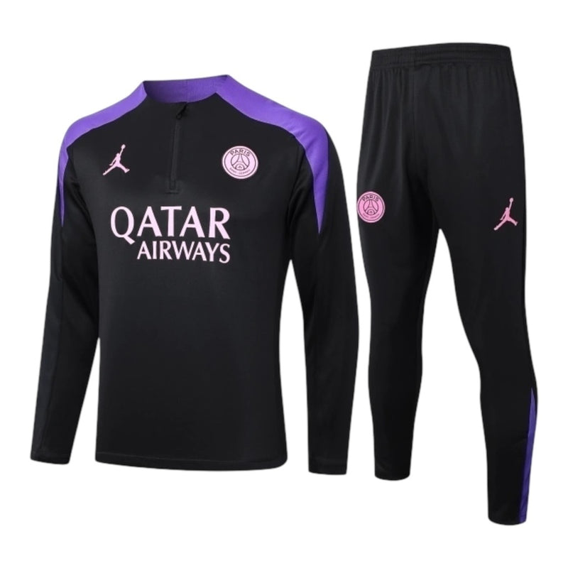 Conjunto de Treino Paris  Preto com roxo